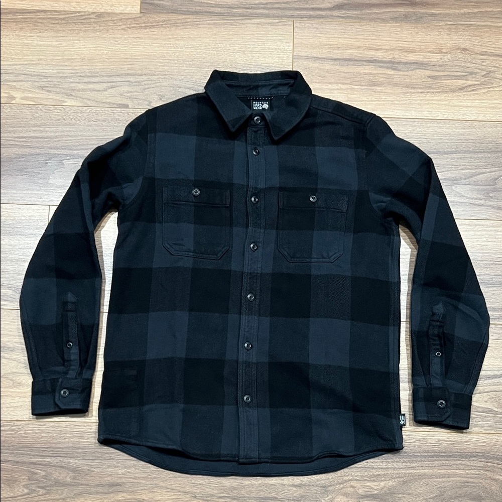 Mountain Hardwear Plusher LongSleeve Flannel in Black Tatanka Check Print Medium